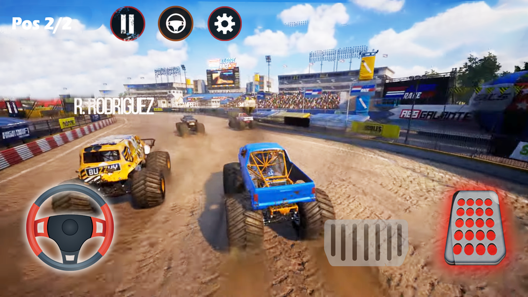 Monster Truck Racing Tracks - Gameplay image of android game