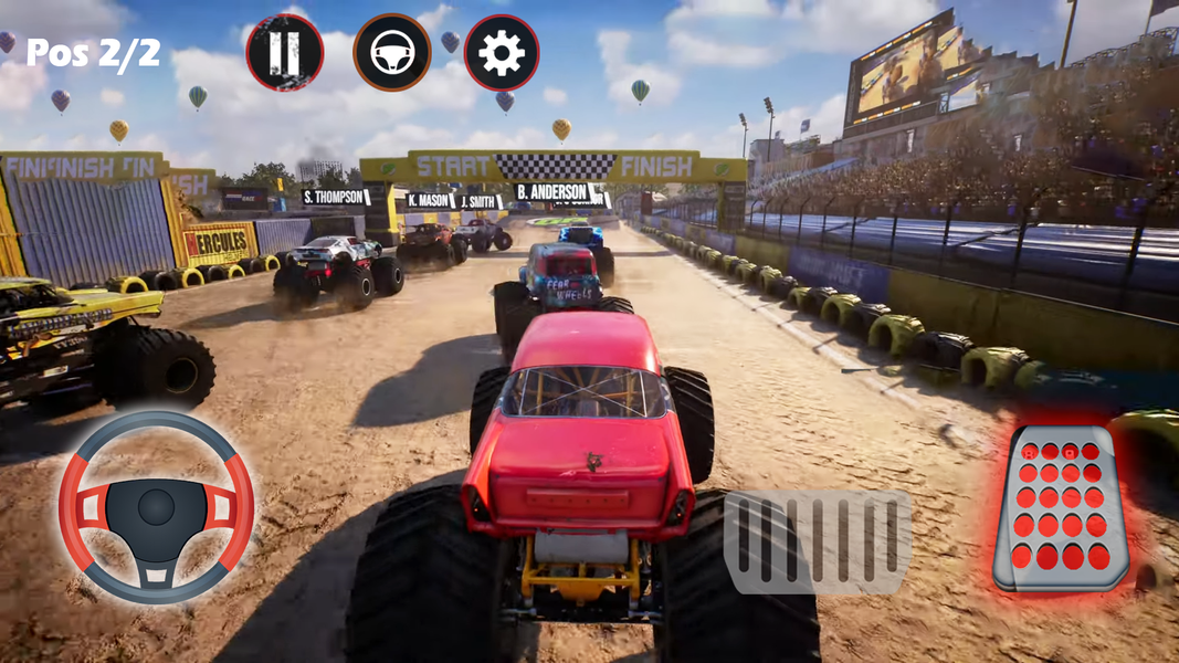 Monster Truck Racing Tracks - Gameplay image of android game