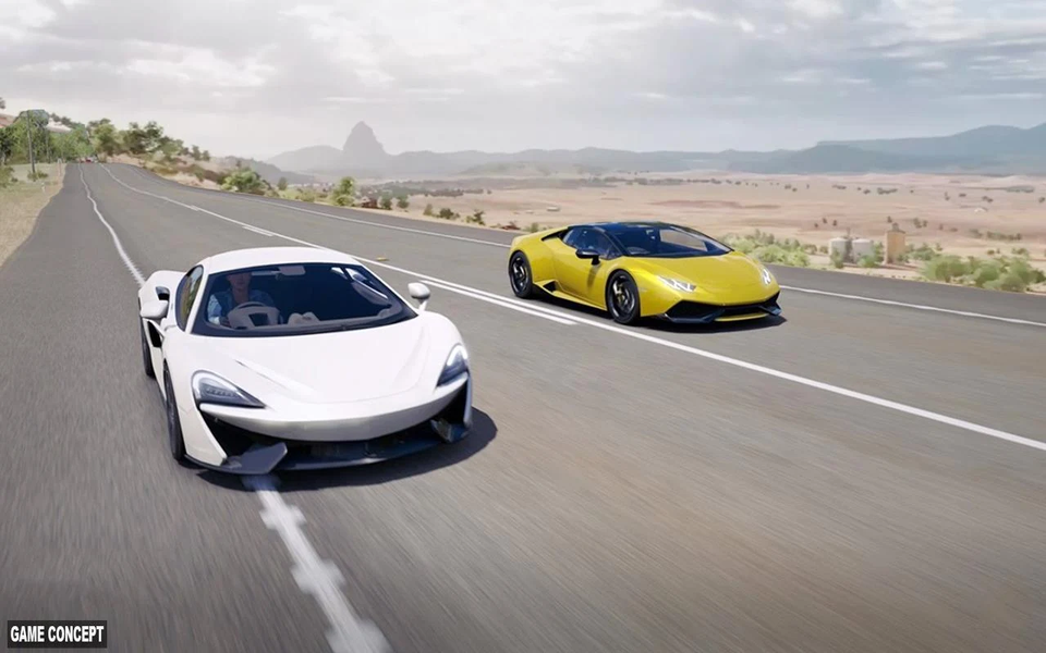 Super Cars Racing Horizon - Gameplay image of android game