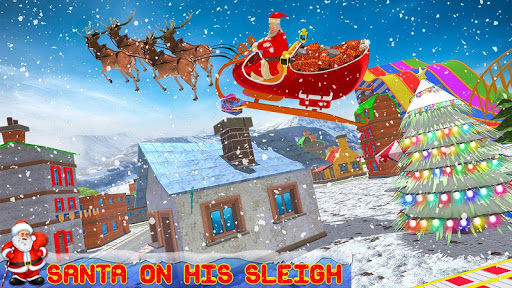 Fotorama Santa's Factory Fast Paced Present Delivery Christmas Game with  Spinning Santa's Sleigh & Gift Chute Holiday Fun Activities for The Family