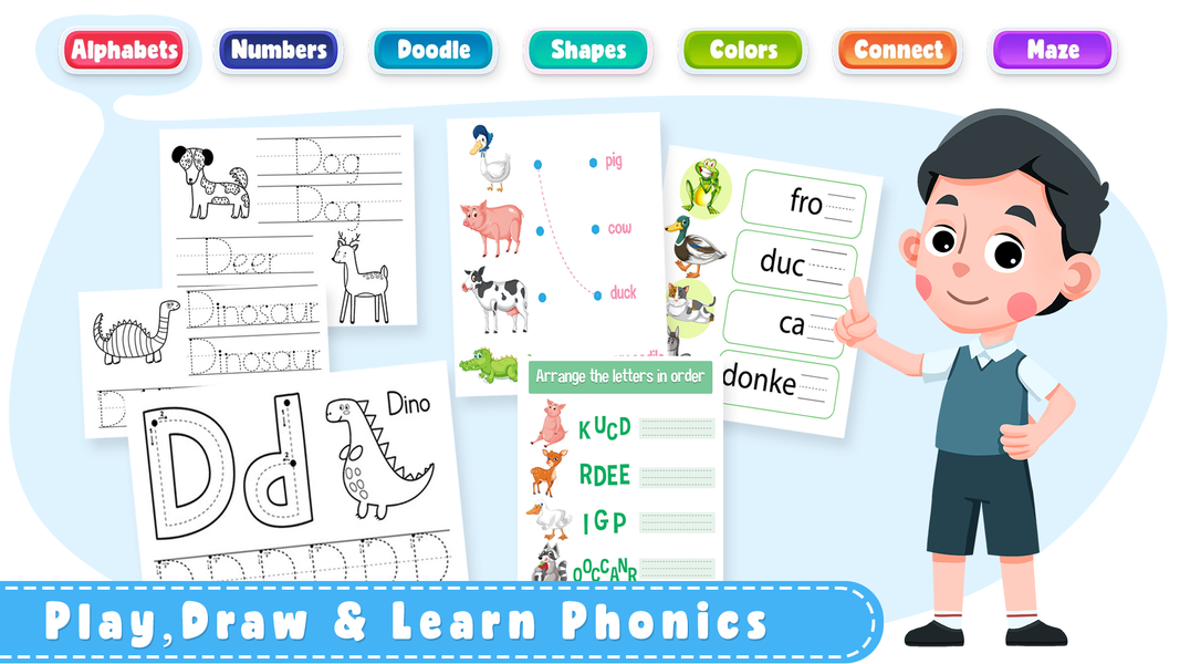 Preschool Learning & Draw Game - Image screenshot of android app