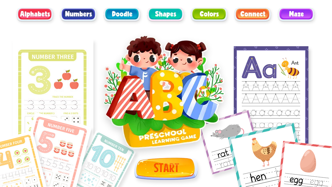 Preschool Learning & Draw Game - Image screenshot of android app