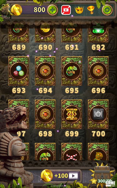 Glyph of Maya - Match 3 Puzzle - Gameplay image of android game