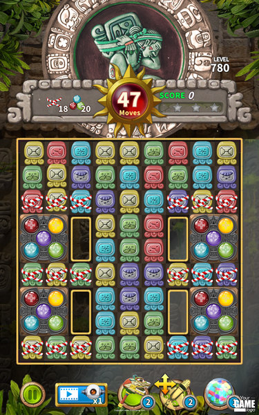 Glyph of Maya - Match 3 Puzzle - Gameplay image of android game