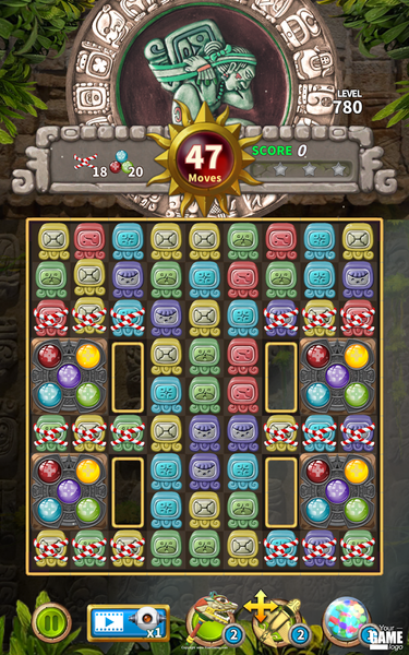 Glyph of Maya - Match 3 Puzzle - Gameplay image of android game