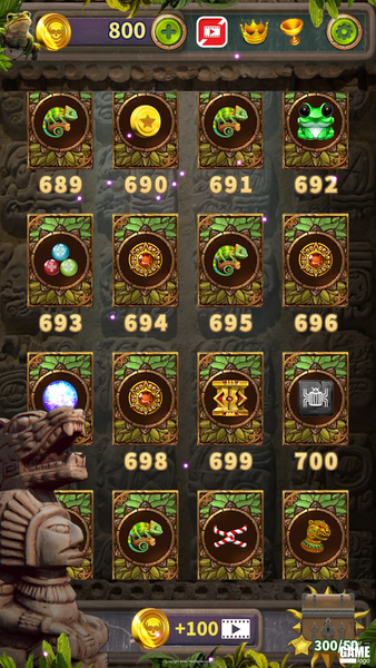 Glyph of Maya - Match 3 Puzzle - Gameplay image of android game