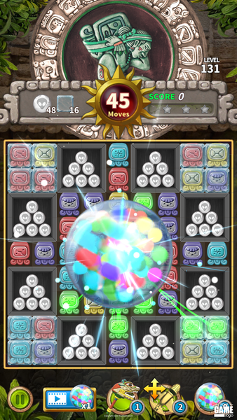 Glyph of Maya - Match 3 Puzzle - Gameplay image of android game