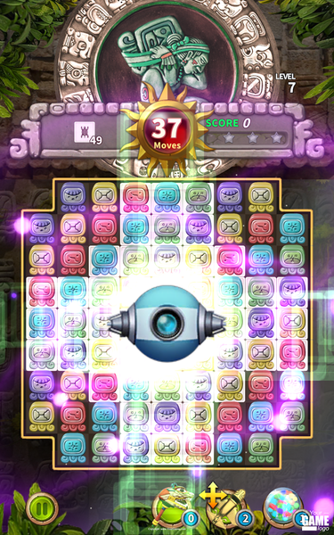 Glyph of Maya - Match 3 Puzzle - Gameplay image of android game