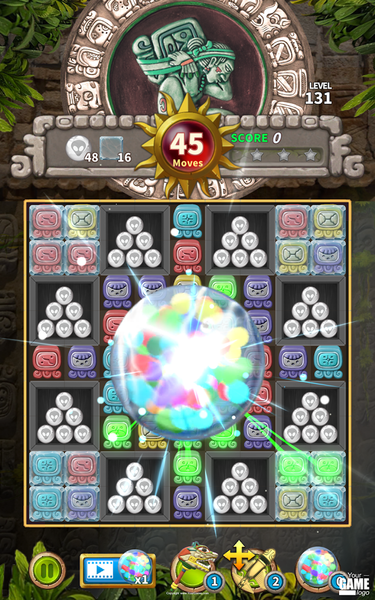 Glyph of Maya - Match 3 Puzzle - Gameplay image of android game