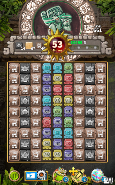Glyph of Maya - Match 3 Puzzle - Gameplay image of android game