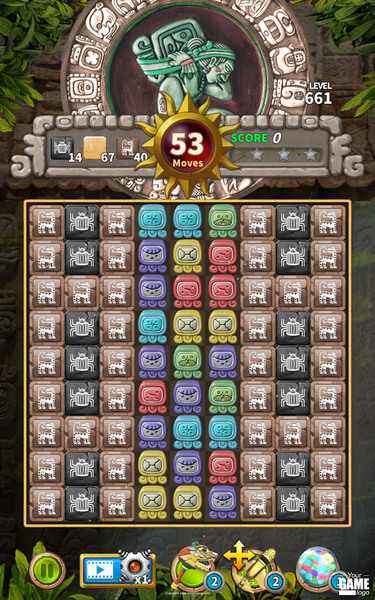 Glyph of Maya - Match 3 Puzzle - Gameplay image of android game