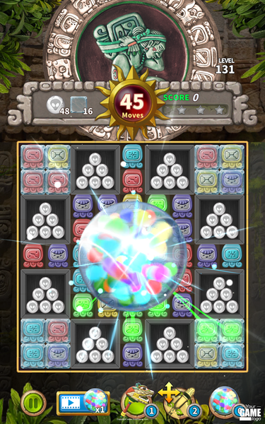 Glyph of Maya - Match 3 Puzzle - Gameplay image of android game