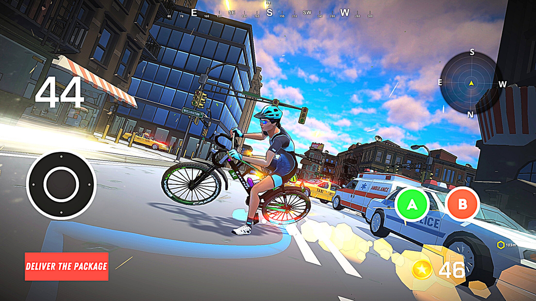 Bike city mad drive taxi game - Gameplay image of android game