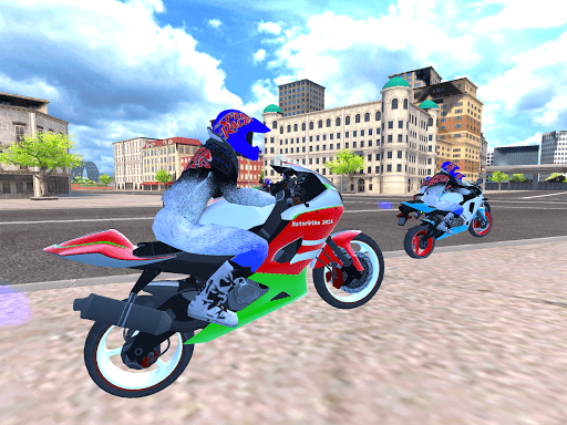 Motorbike Driving Traffic Game - Gameplay image of android game