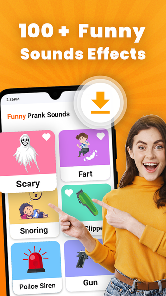 Funny sounds prank app - Image screenshot of android app