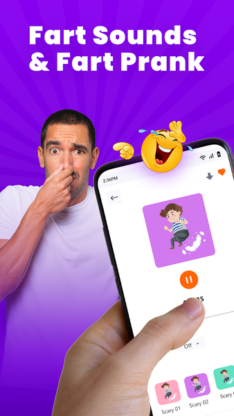 Funny sounds prank app - Image screenshot of android app