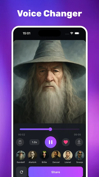 Voice Changer: Eleven Labs - Image screenshot of android app