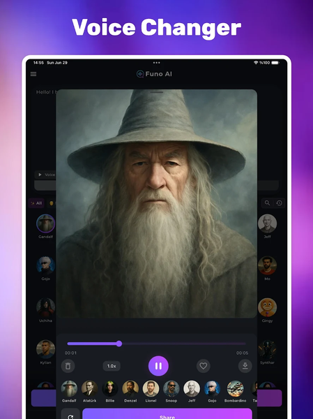 Voice Changer: Eleven Labs - Image screenshot of android app