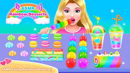 ASMR Rainbow Dessert Maker – Fun Games for Girls - Gameplay image of android game