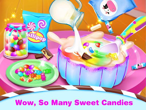 Candy Ice Cream Cone - Sweet Rainbow Dessert Games - Image screenshot of android app