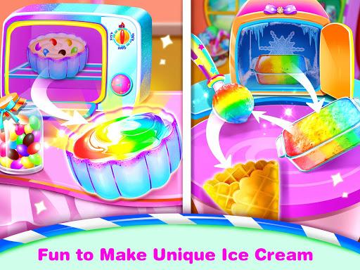 Candy Ice Cream Cone - Sweet Rainbow Dessert Games - Image screenshot of android app