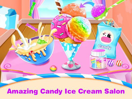 Candy Ice Cream Cone - Sweet Rainbow Dessert Games - Image screenshot of android app