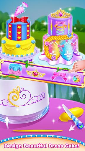 Princess Dress Up Cake - Comfy Cakes Baking Salon - Image screenshot of android app