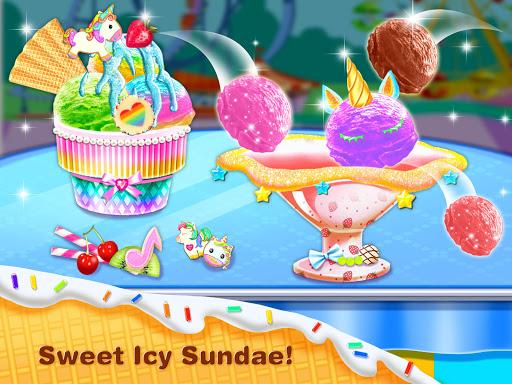 Unicorn Ice Cream Cone Cupcake– Cone Dessert Maker - Image screenshot of android app