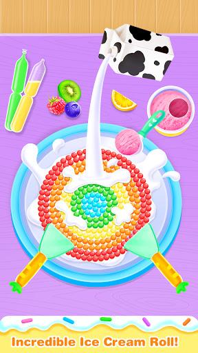 Rainbow Ice Cream Roll Maker – Fun Games for Girls - عکس برنامه موبایلی اندروید