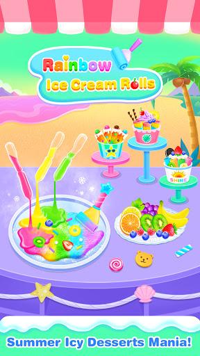 Rainbow Ice Cream Roll Maker – Fun Games for Girls - عکس برنامه موبایلی اندروید