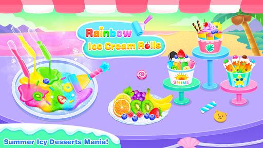 Rainbow Ice Cream Roll Maker – Fun Games for Girls - عکس برنامه موبایلی اندروید