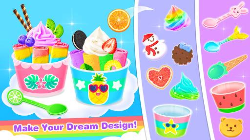 Rainbow Ice Cream Roll Maker – Fun Games for Girls - عکس برنامه موبایلی اندروید