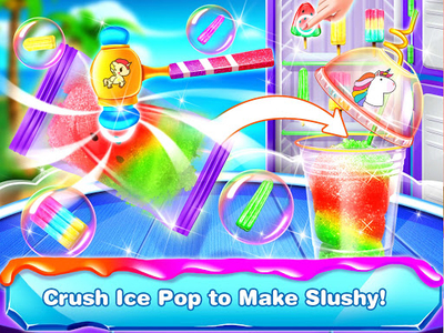 Rainbow Slushy Maker – Slushie Ice Candy Bars - عکس برنامه موبایلی اندروید