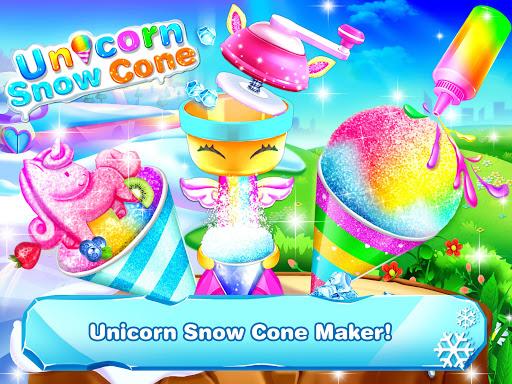 Snow Cone Maker - Unicorn Games for Girls - Image screenshot of android app