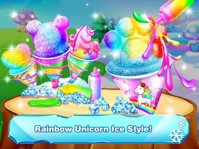 Rainbow Ice Cream Kitchen Van 3D - Unicorn Party Food Maker & Ice