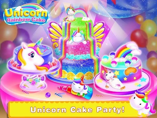 Rainbow Unicorn Cake Maker – Kids Cooking Games - Gameplay image of android game