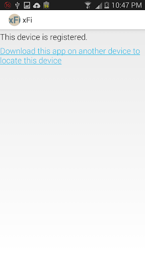 Find My Phone, xfi Endpoint - Image screenshot of android app