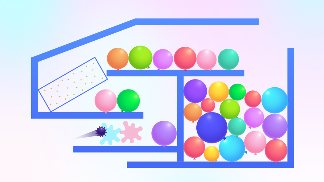 Thorn And Balloons: Bounce pop - Gameplay image of android game
