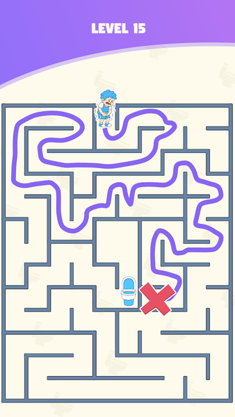 Path To Toilet: Draw To Toilet - Gameplay image of android game