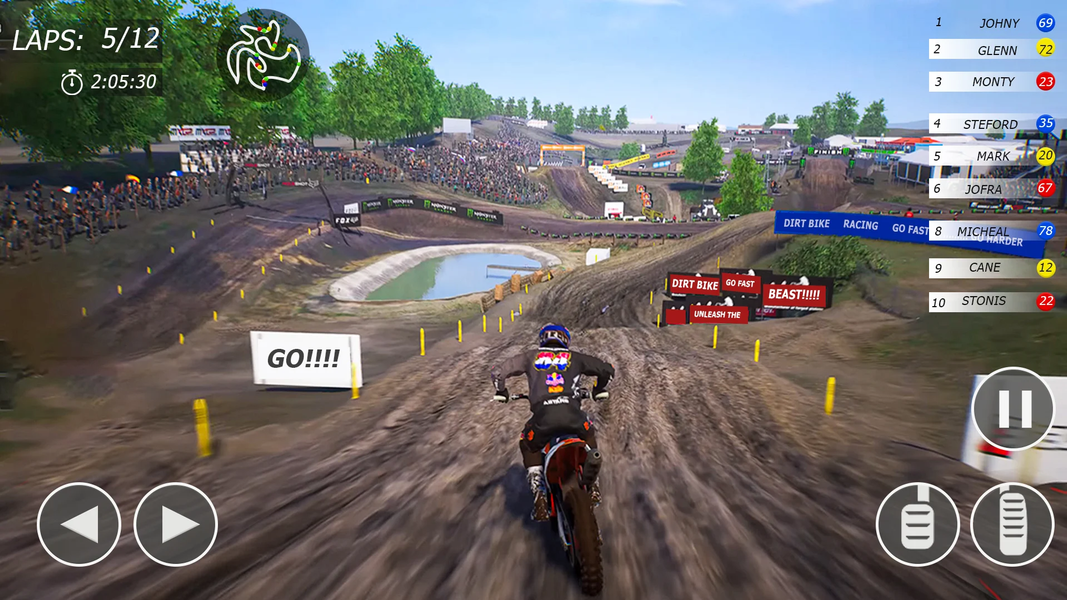 Motocross Rider Dirt Bike Game - Gameplay image of android game