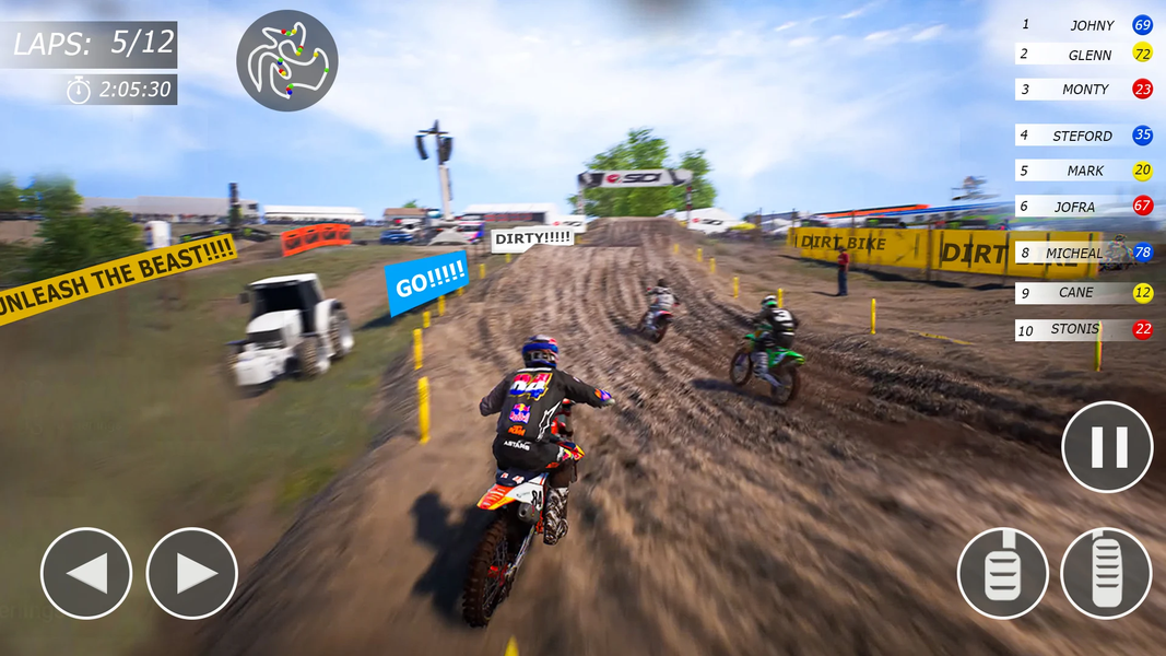 Motocross Rider Dirt Bike Game - Gameplay image of android game