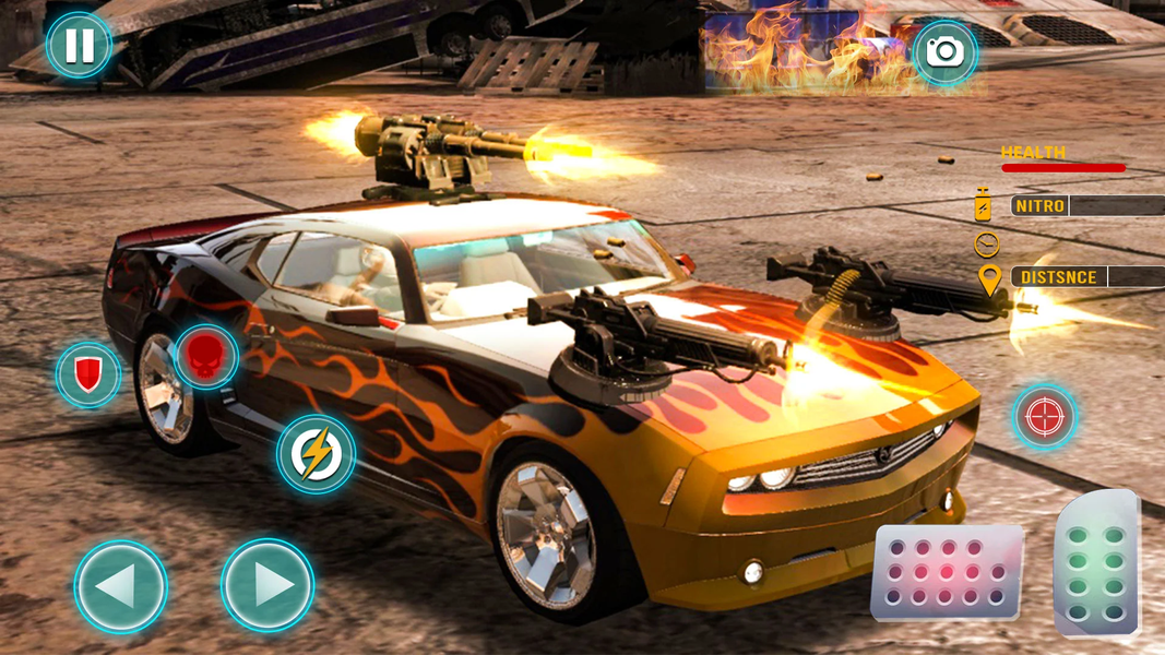 Car Firing Racing Game - Gameplay image of android game
