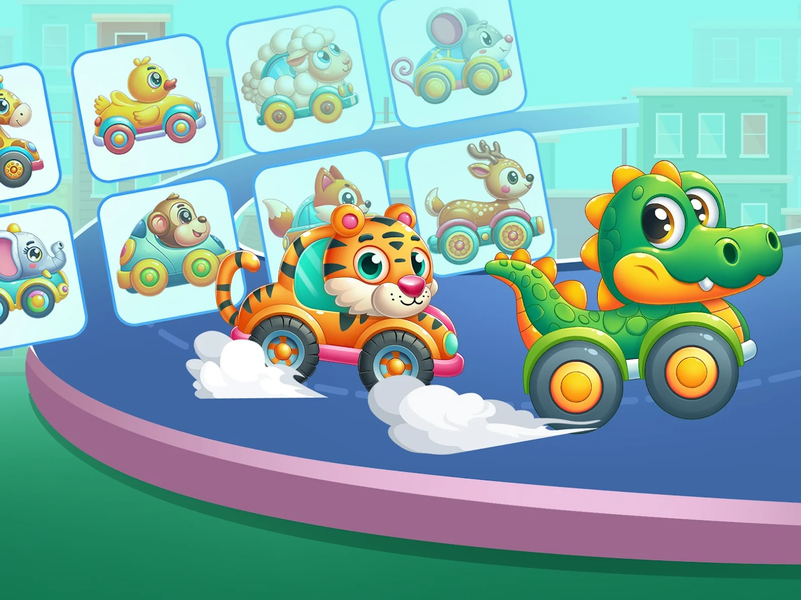 Cute Animal Car Racing Game - عکس بازی موبایلی اندروید