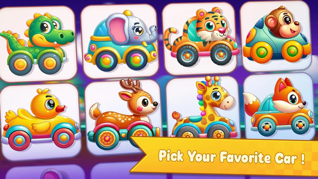 Cute Animal Car Racing Game - Gameplay image of android game