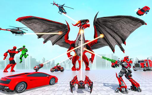Police Dragon Robot Car Games - Gameplay image of android game