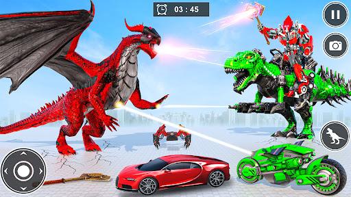 Police Dragon Robot Car Games - Gameplay image of android game