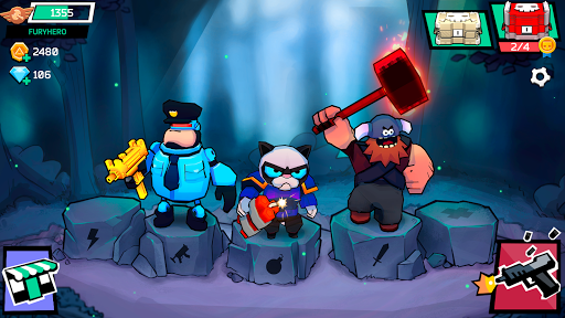 Fury Wars online shooter games - Gameplay image of android game