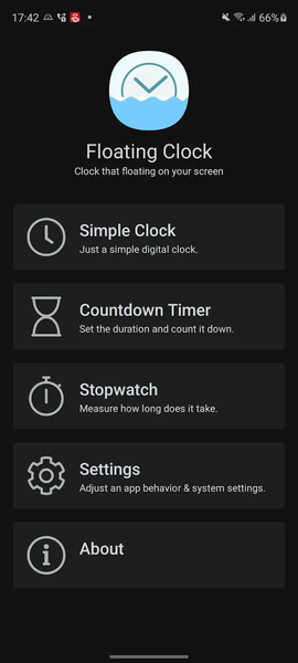 Floating Clock - Image screenshot of android app