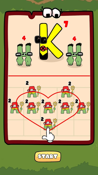 Merge Alphabet 2D Fusion Fight - Gameplay image of android game