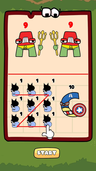 Merge Alphabet 2D Fusion Fight - Gameplay image of android game